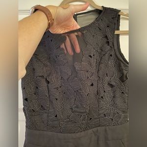 Fab’rik black romper with sheer & floral lace